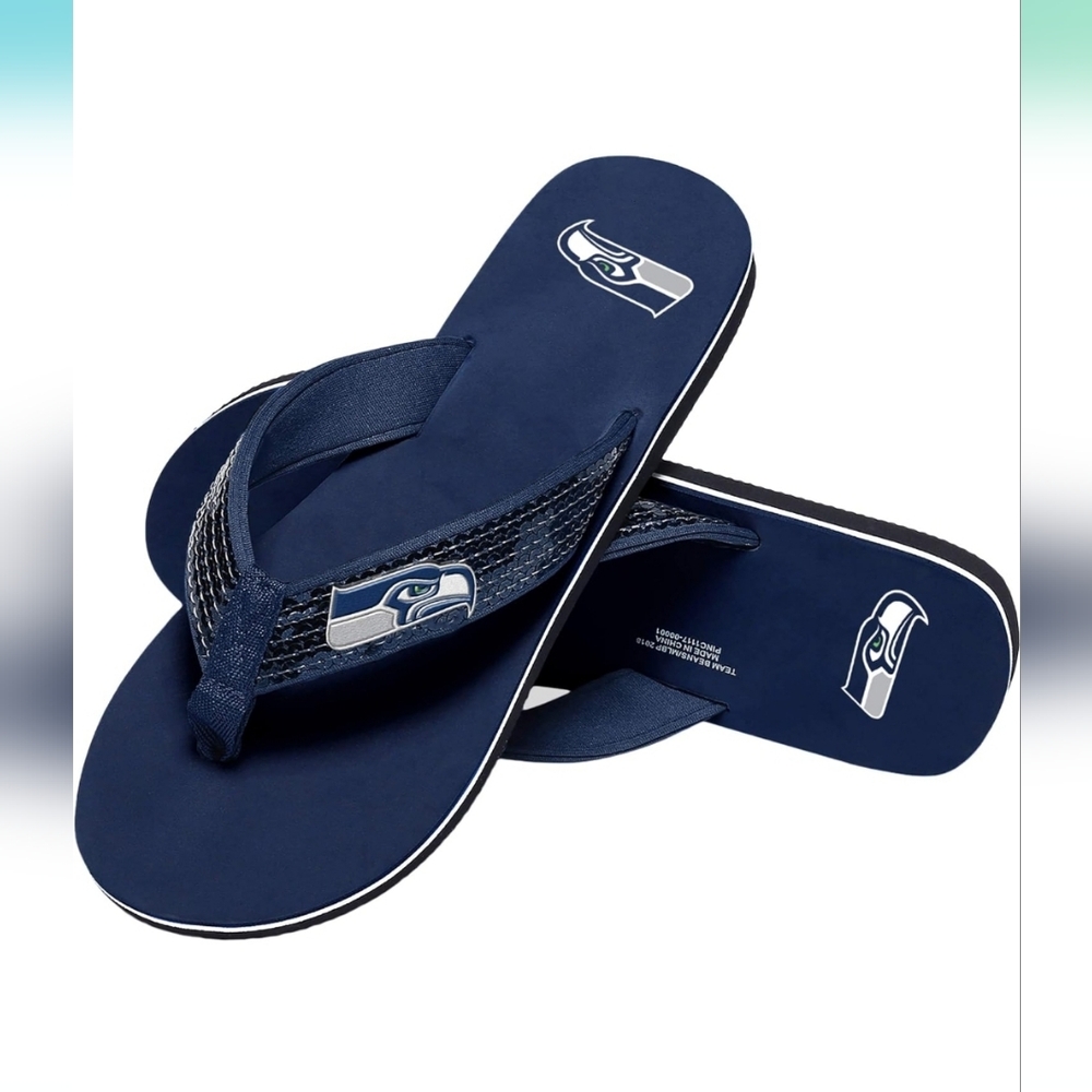 Seahawk NFL Team Flip Flops